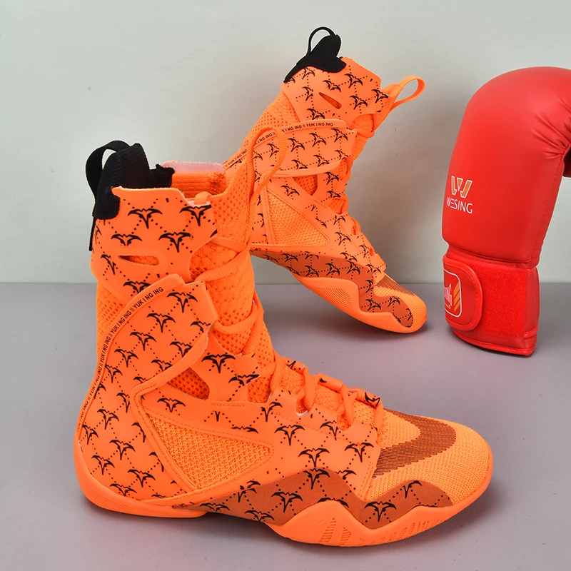Original Brand Comfortable Mid-Top Men Woman Wrestling Sneaker Top Quality Wearable Boxing Fighting Boots Non-Slip Fighting Shoe