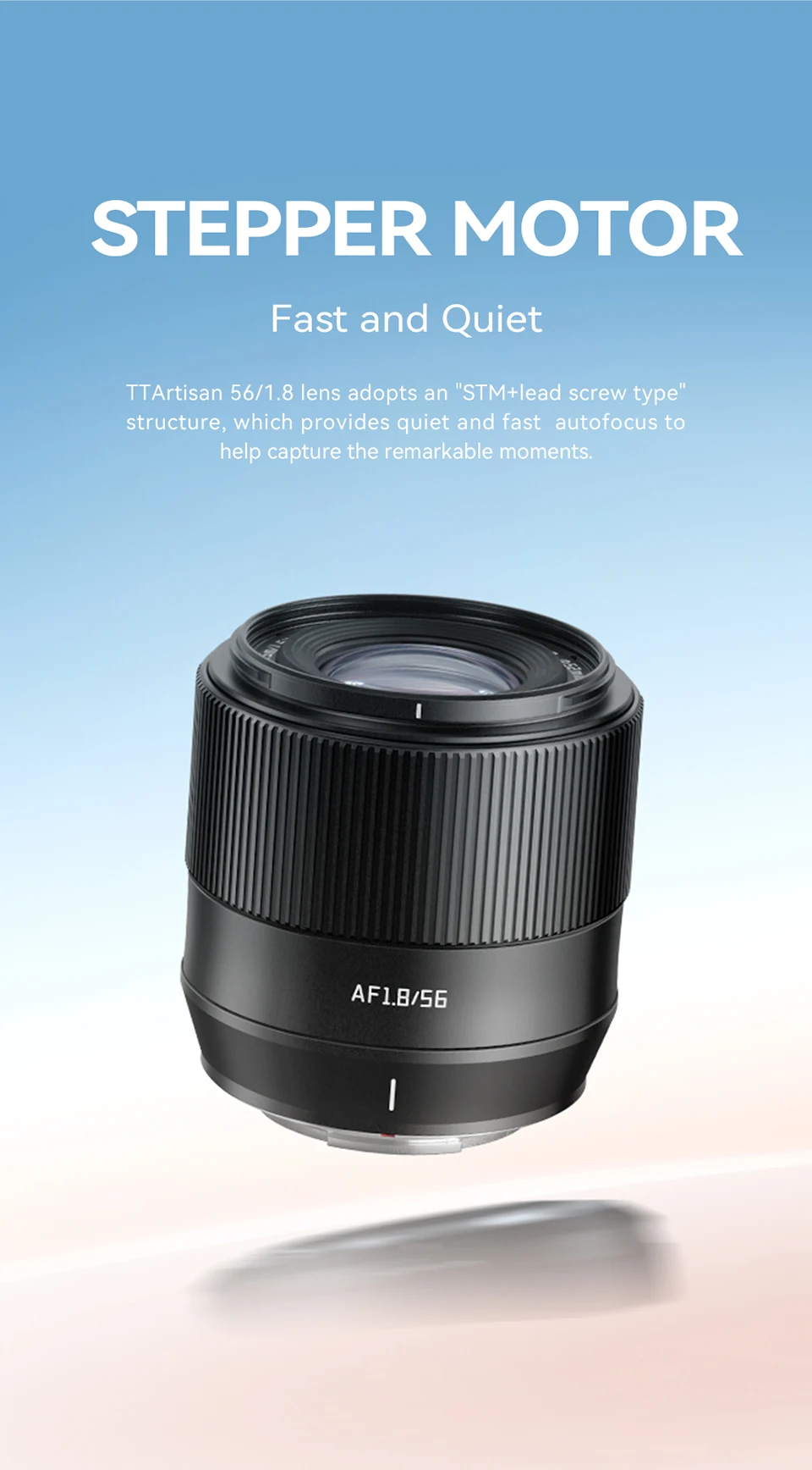 TTArtisan AF 56mm F1.8 Große Blendenöffnung Kameraobjektiv für Porträtfotografie mit Sony E Fujifilm XF Nikon Z Anschluss ZV-E10 A7R III – Detail 8