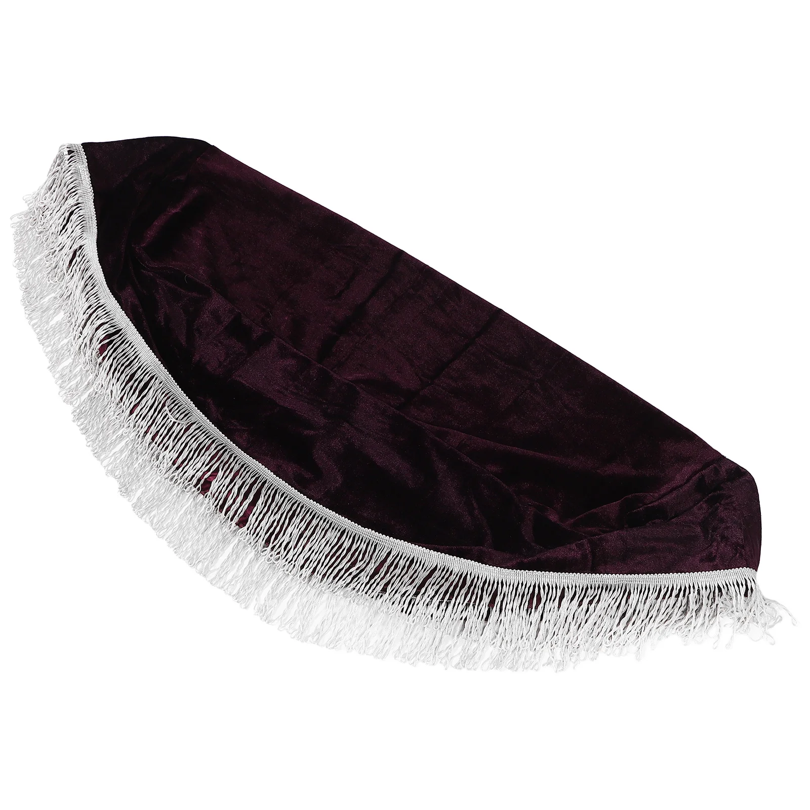 

Piano Bench Cover Velvet Purple Fringe Stool Protector Removable Leg Covers Decorative Seat Slipcover For Home School