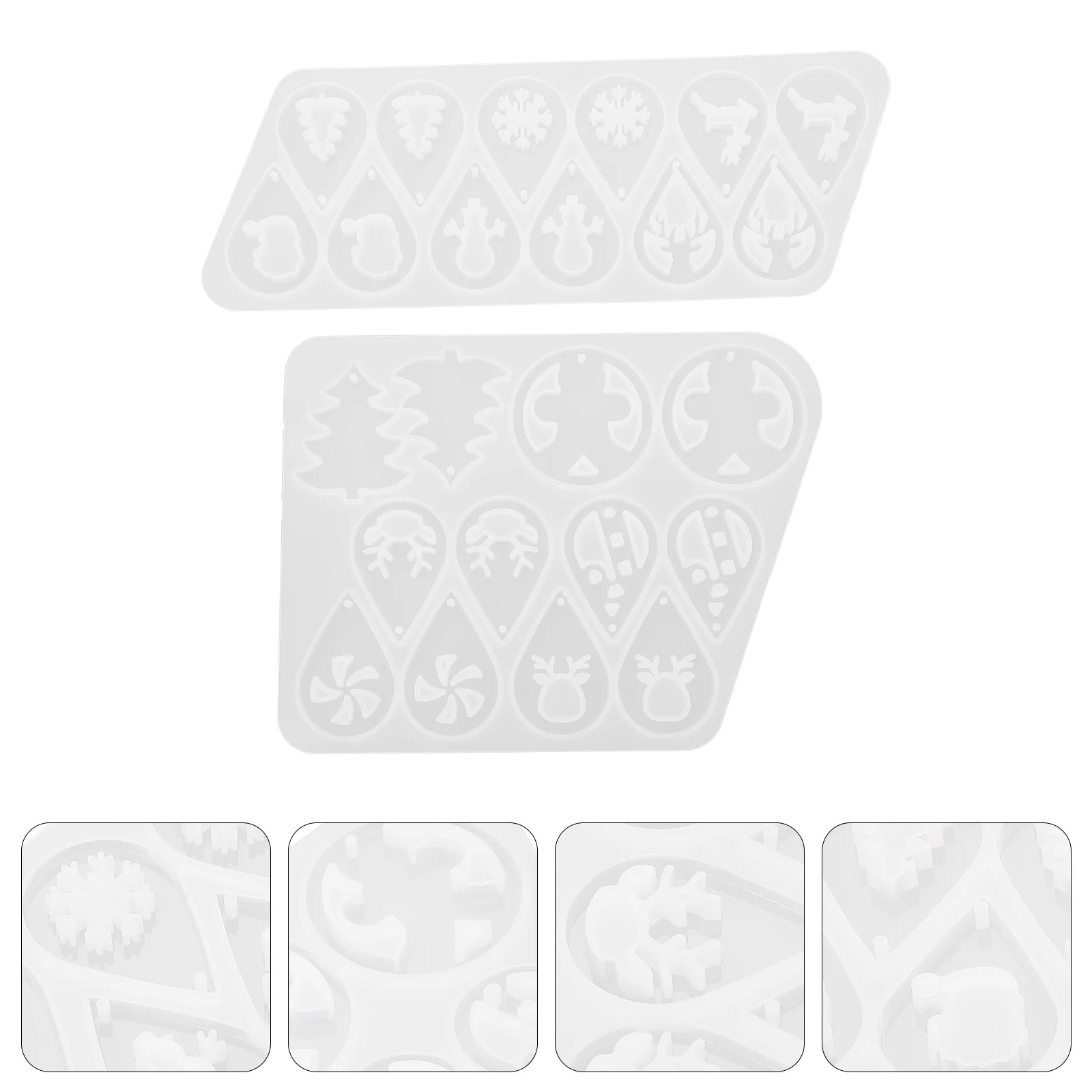 2 قطعة قالب قلادة القرط السيليكون DIY بها بنفسك صنع المجوهرات طويلة الأمد سهلة التنظيف قالب الملحقات العملية المهنية