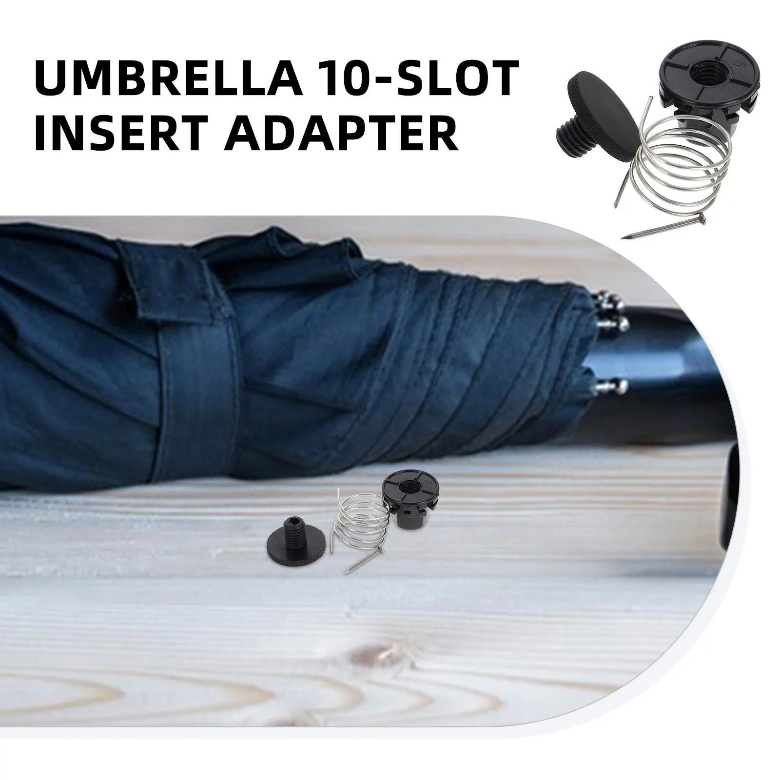 Folding Umbrella Top Head Fixed Replacement Parts 10-Slot Insert Adapter Outdoor Umbrella Repair Accessories Patio Beach