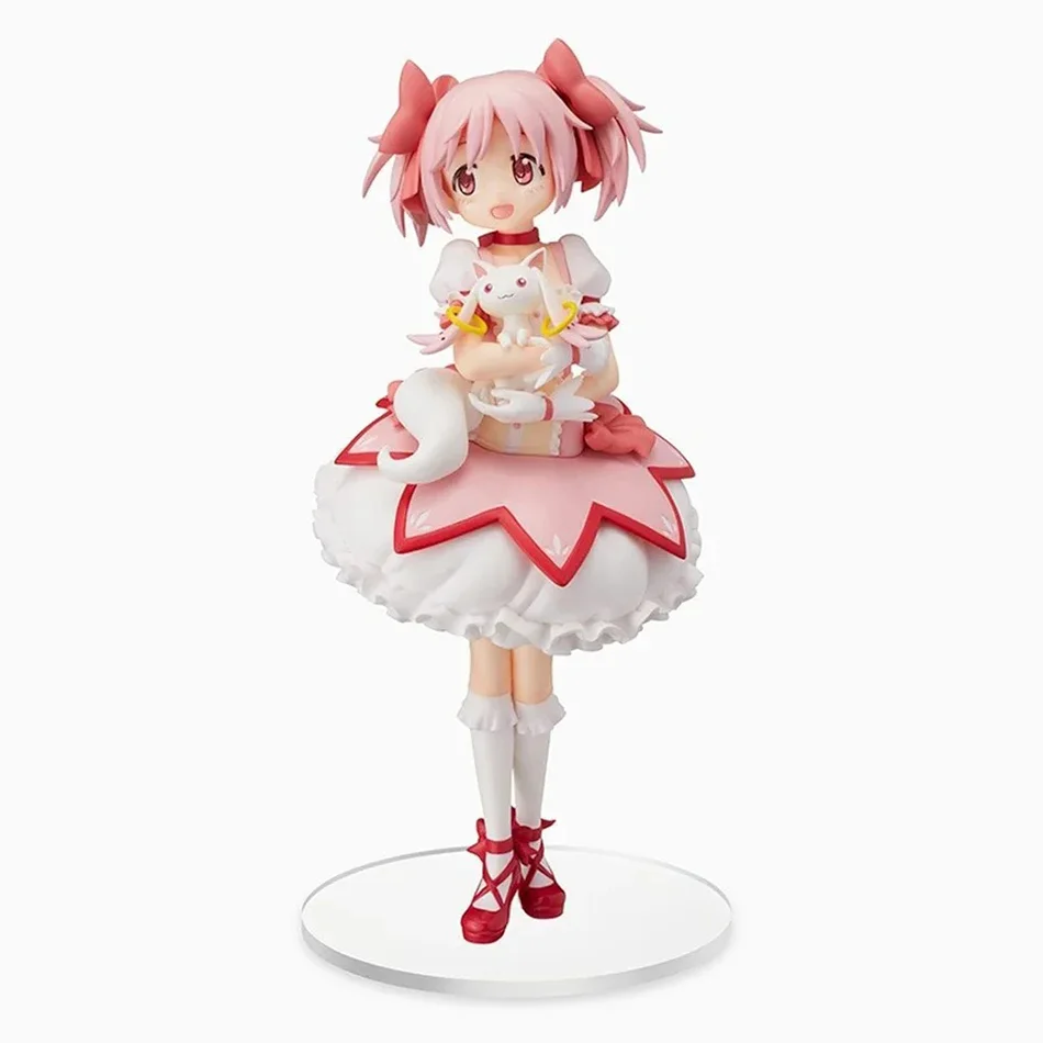 19 センチメートルかわいい鹿目まどかアニメフィギュア模型玩具 PVC アクションフィギュア像デスクトップ装飾かわいい人形ホリデーギフト