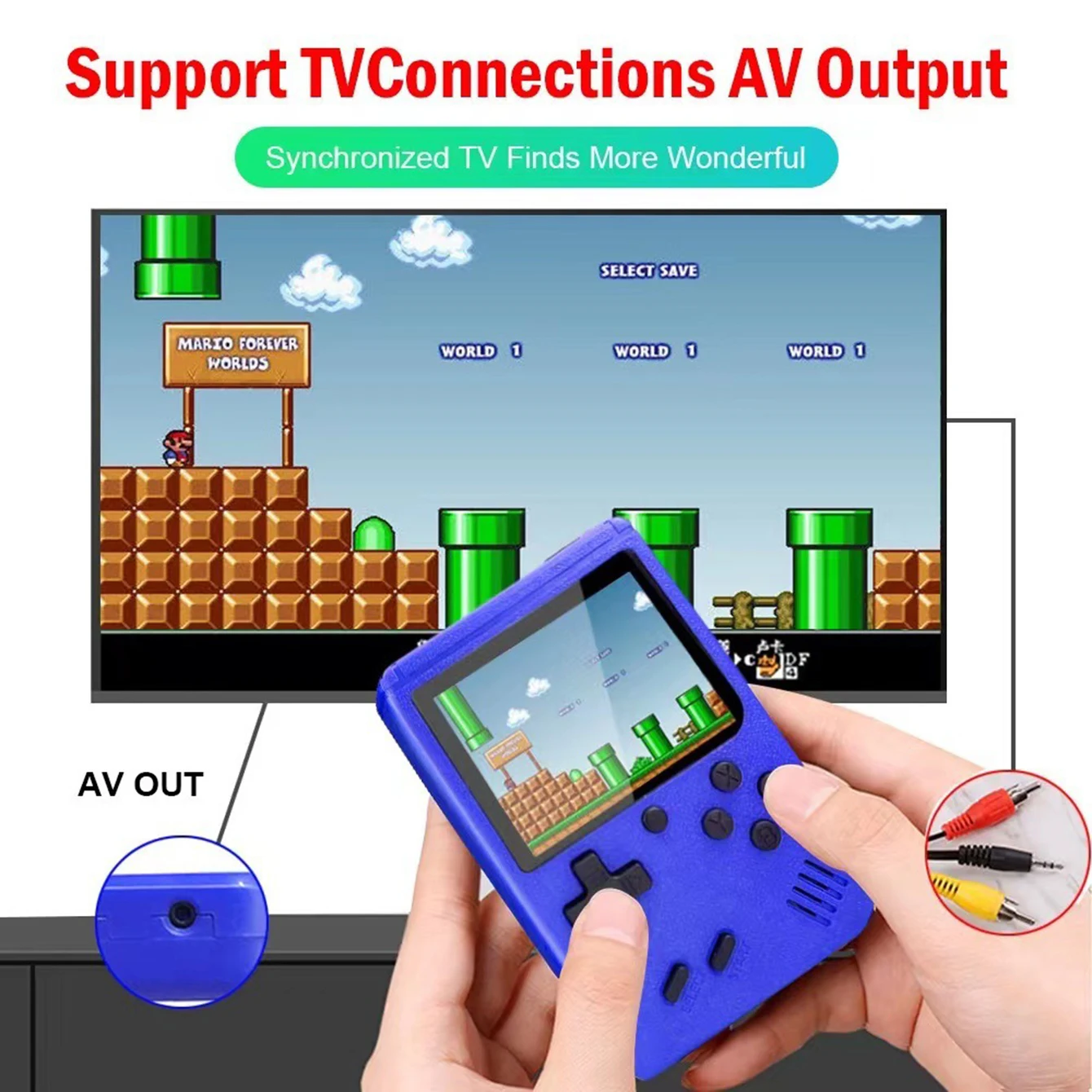 Built-in 400 Two-Player Game Console Portable Pocket Case Mini Retro Handheld Game Console 3 Inch LCD Game Player Christmas Gift