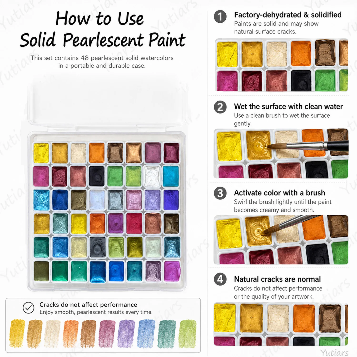 Zestaw 48 kolorów perłowych fa – Metallic Paint Set recenzja i cena