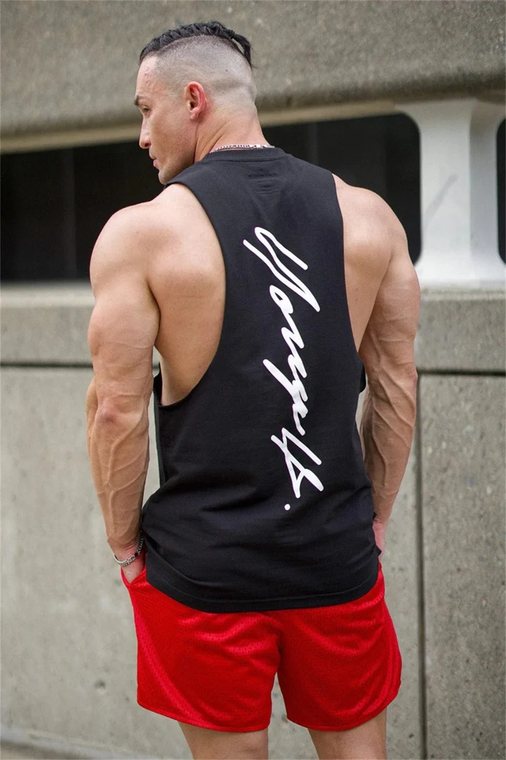 Cotton Bodybuilding Tank Tops Men Gym Fitness Sport Sleeveless Shirt Male Casual Stringer Singlet Vest Summer Workout Clothing