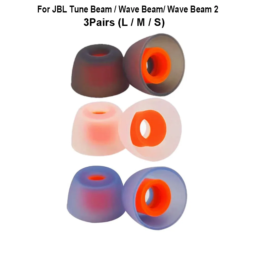 3 paires d'embouts d'oreille pour JBL Tune Beam/Wave Beam 2/Wave Beam L/M/S