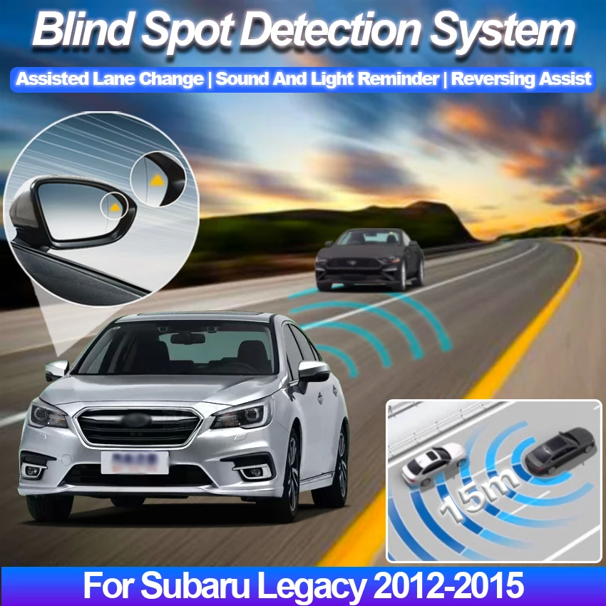 for Subaru Legacy 2012-2015 BSD BSM blind spot Radar detection system 24GHZ Microwave Sensor BSA Mirror light alarm