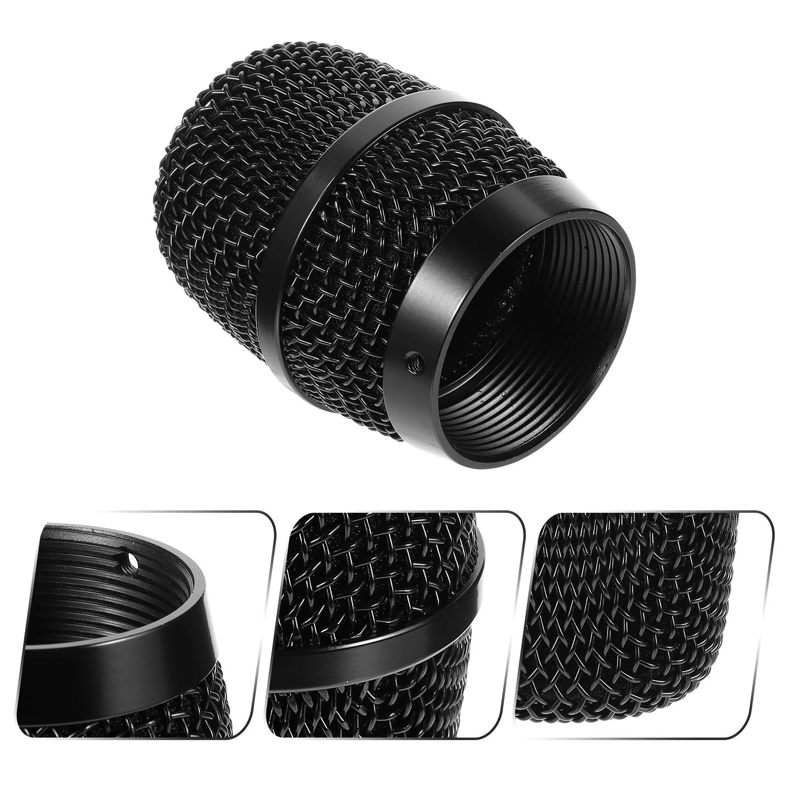 

Metal Microphone Ball Head Replacement Wear Resistant Mic Grille Replacement for Wireless Cordless Mic Accessories Compatible