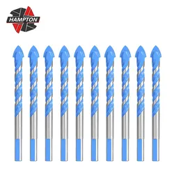 HAMPTON Center Drill Bit Glass Drill Bit 3/4/5/10/12MM Cemented Carbide Drill Bit for Ceramic Tile,Wall,Metal Drilling Tools
