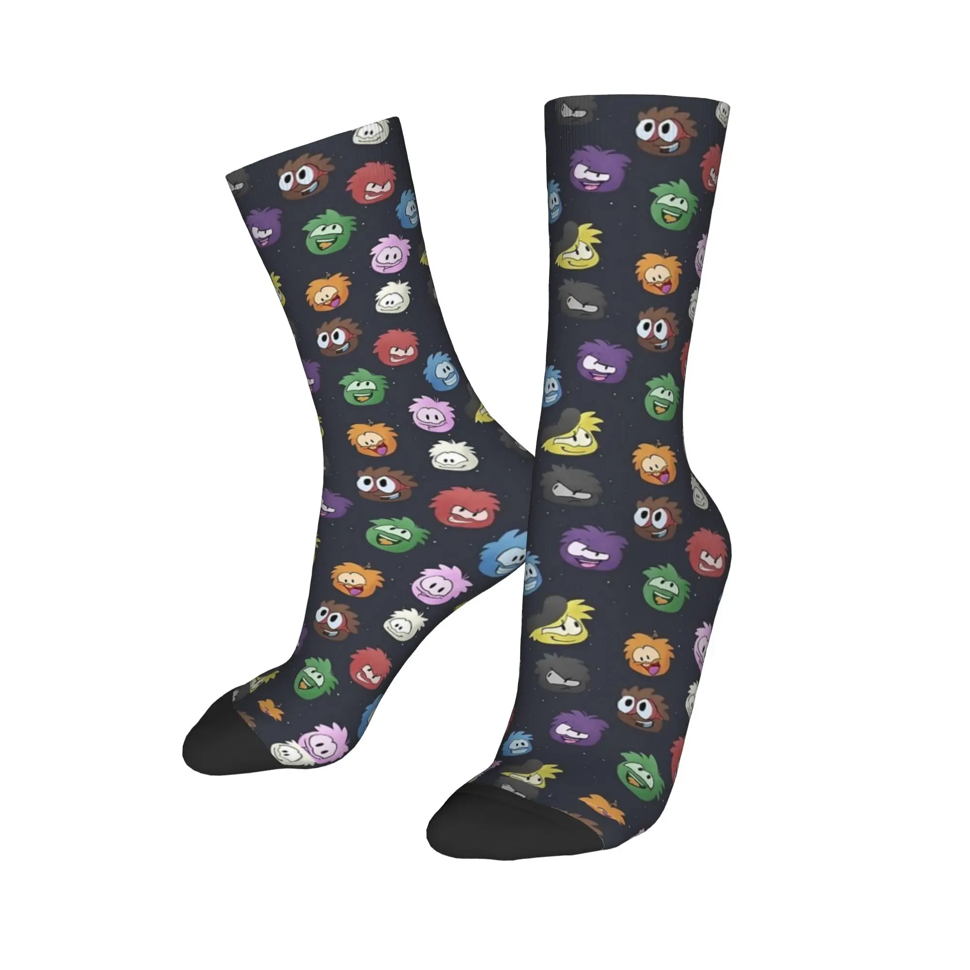 

Осенне-зимние стильные унисекс-носки с рисунком Club Penguin Puffles, впитывающие пот, баскетбольные носки