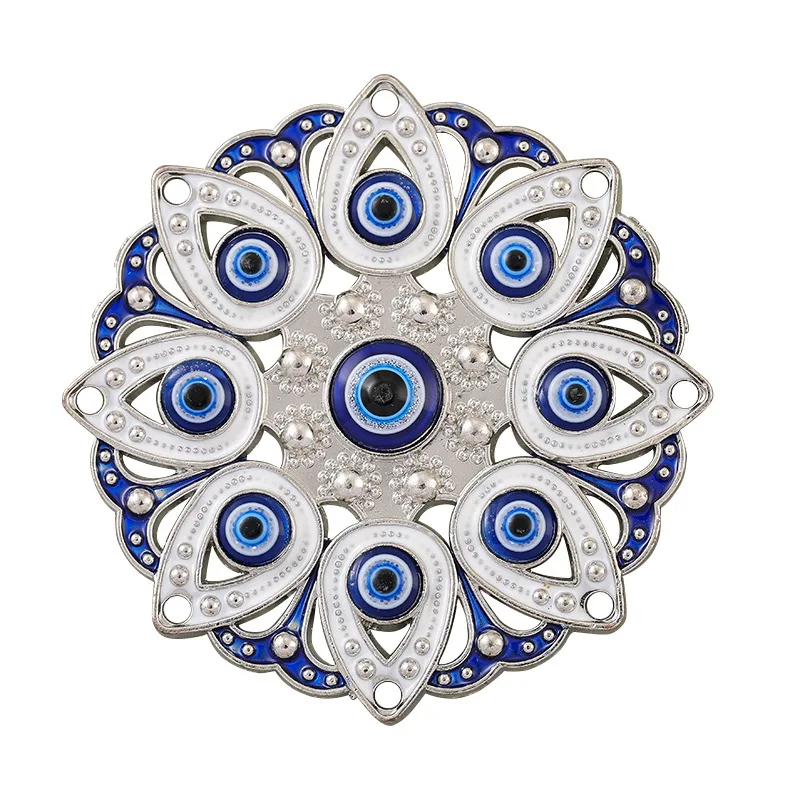 Blue Evil Eyes Amulet DIY Wind Chimes Making Pendant Turkish Protection Blessing Suncatcher Wall Hanging Decor Parts Accessories - view 2