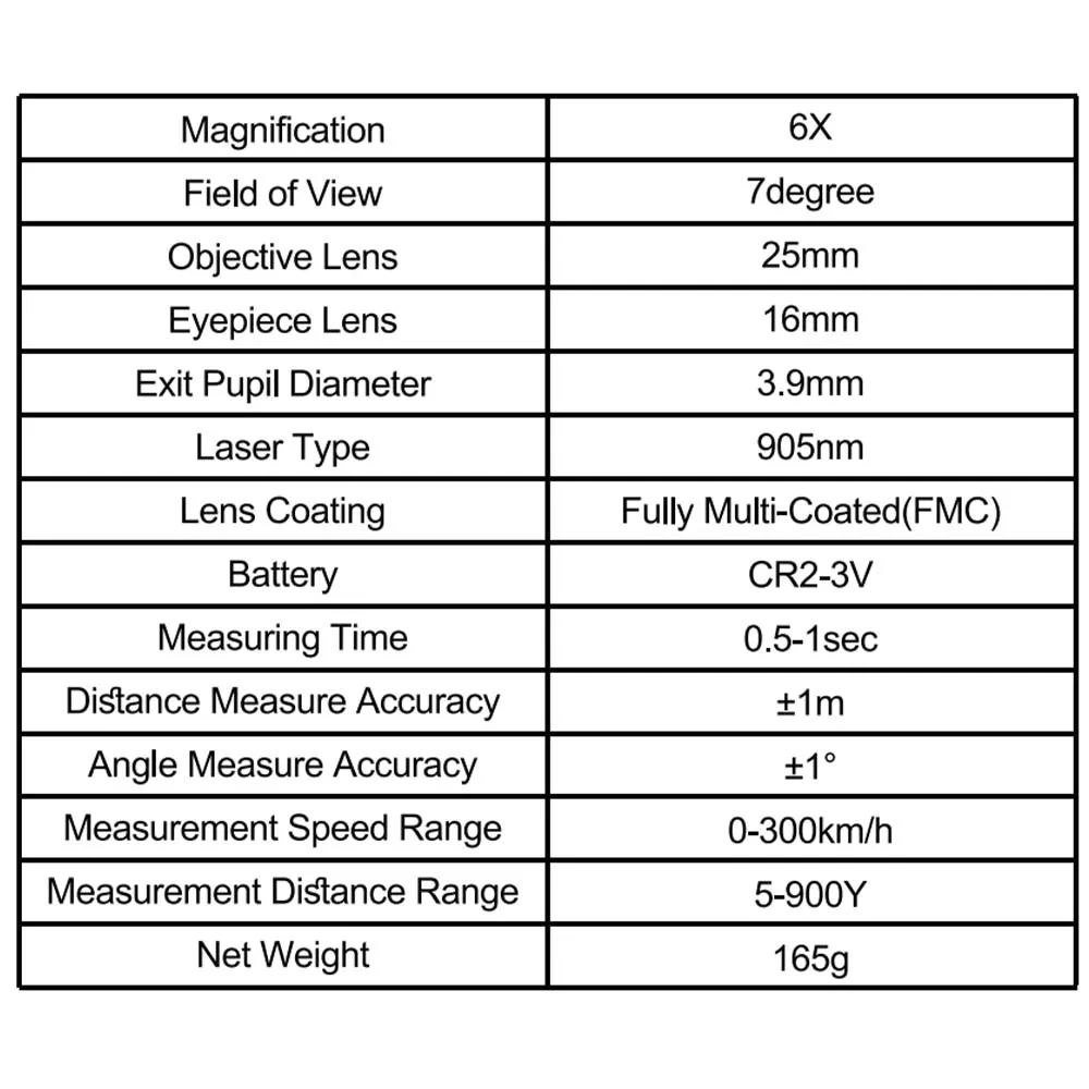 900 Y Handheld Golf Laser Rangefinder with Vibration Speed Measurement, Monocular with Flag Lock and Slope Compensation