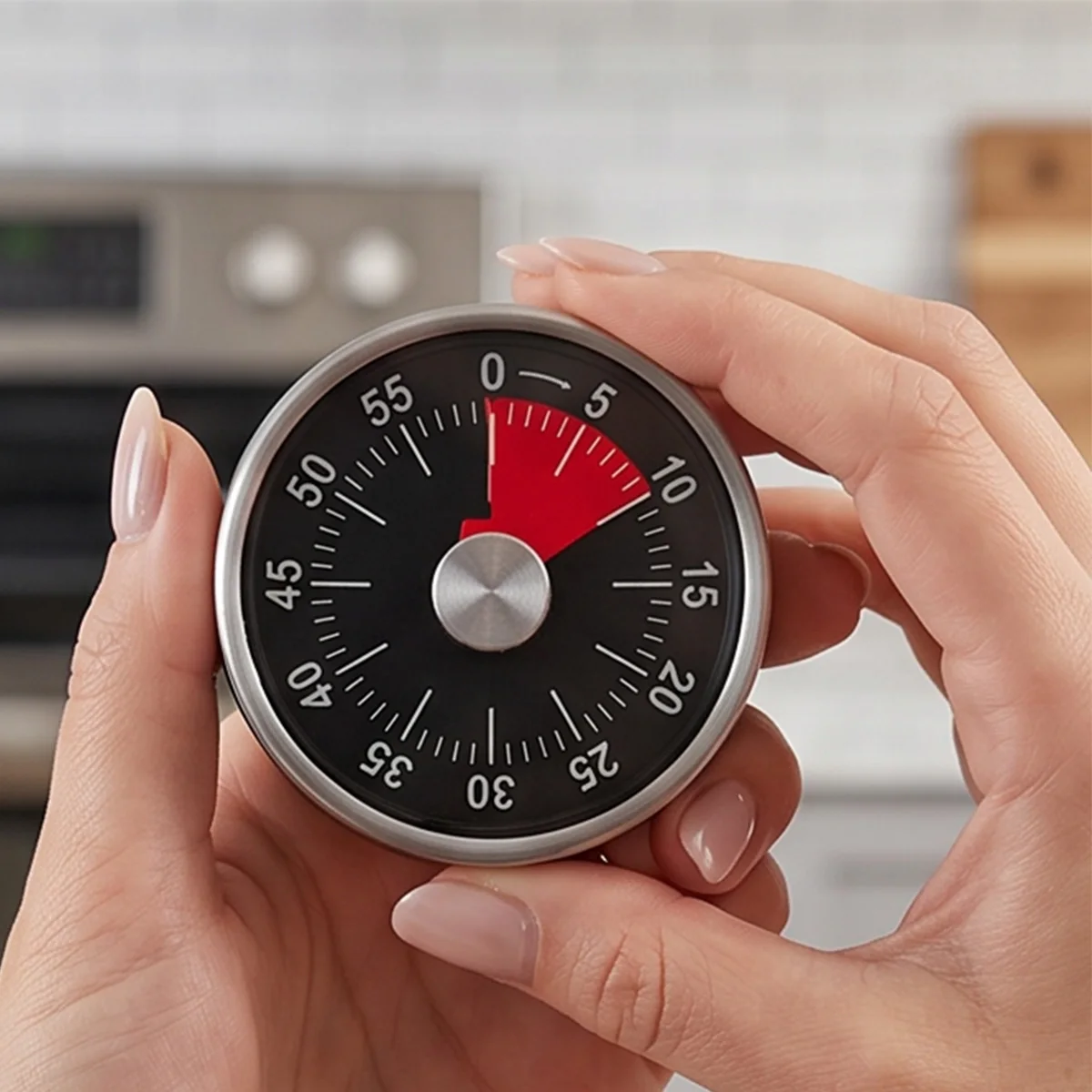 Minuteur mécanique visible, horloge de compte à rebours de 60 minutes, gestionnaire de temps pour la cuisine, la pâtisserie et l'utilisation en classe – Sans alimentation électrique
