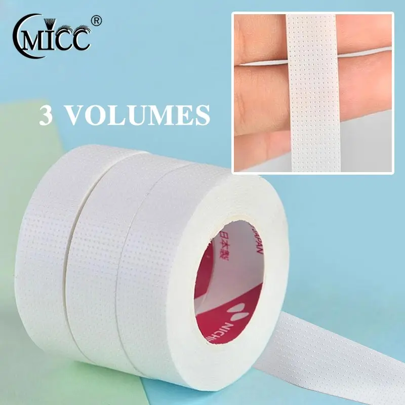 Nastro da 12mm 9m per estensione ciglia giapponese isolante senza pelucchi sotto i cuscinetti per gli occhi nastro non tessuto traspirante strumenti per patch per ciglia in carta