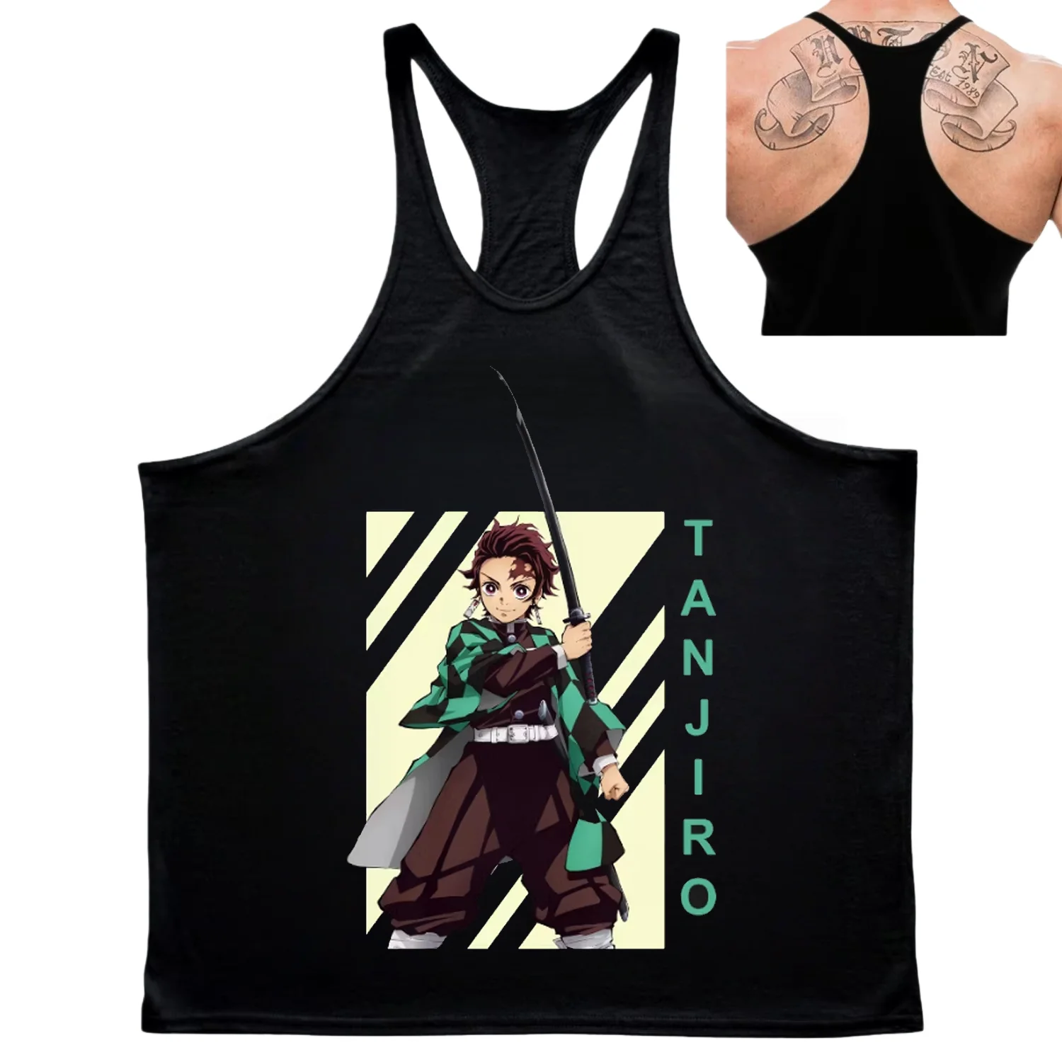 

Demon Slayer японский аниме жилет из чистого хлопка с принтом повседневный удобный мужской и женский летний трендовый жилет большого размера одежда