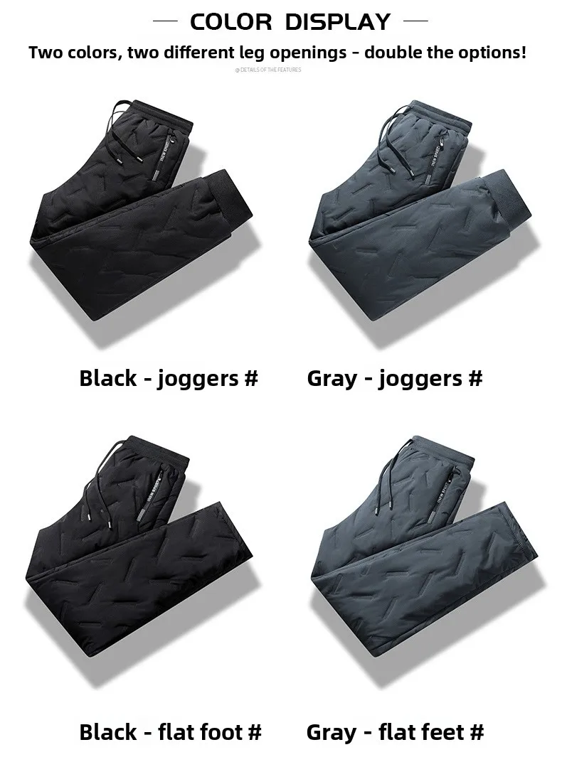 Luxus Marke männer Hosen Warme Plus Samt Verdickt Sport Winddicht Casual Hosen Große Größe Jogginghose Baggy – Detail 10