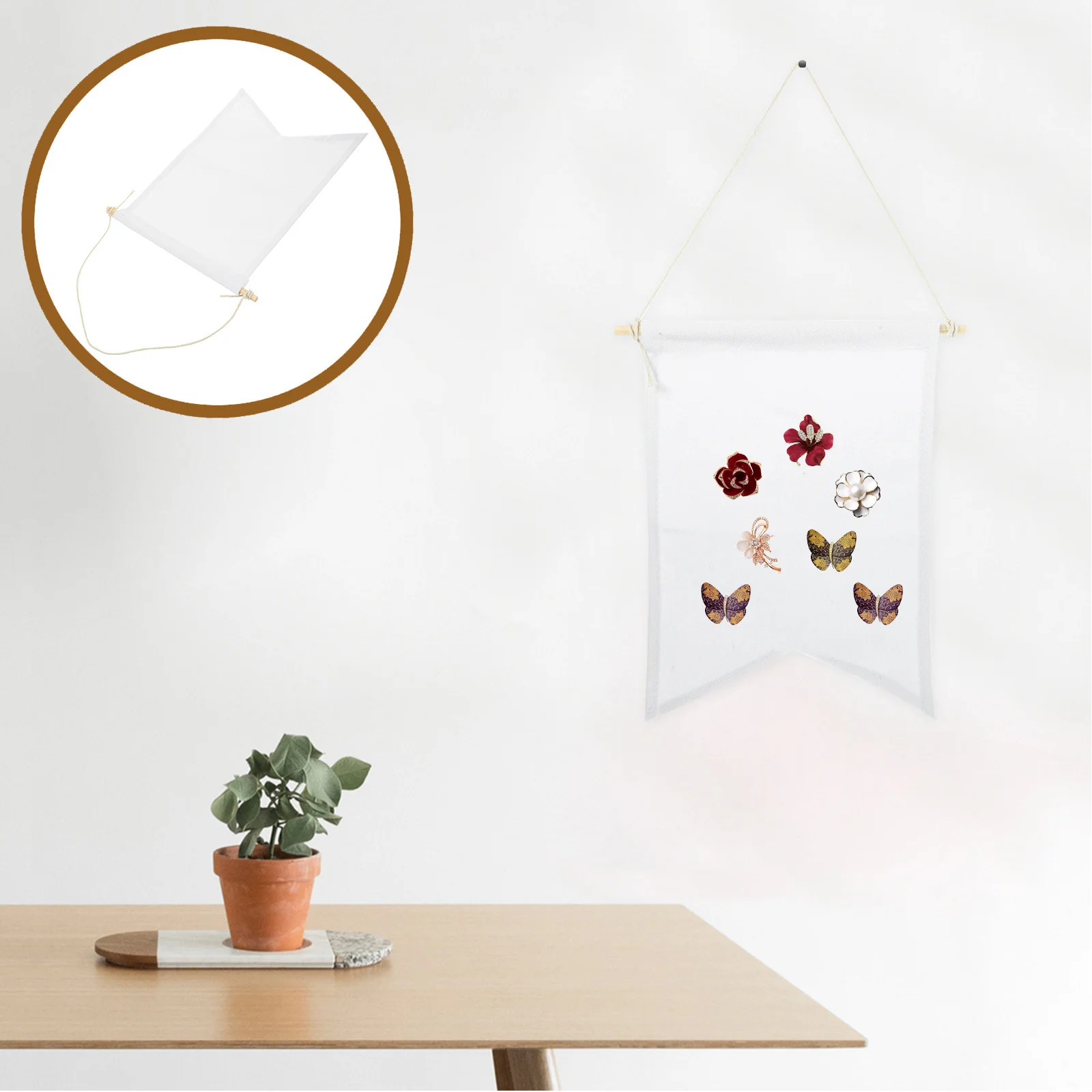 

Настенная брошь, баннер, холст, эмалированный органайзер, сделай сам, гостиная, спальня, общежитие, офисный декор