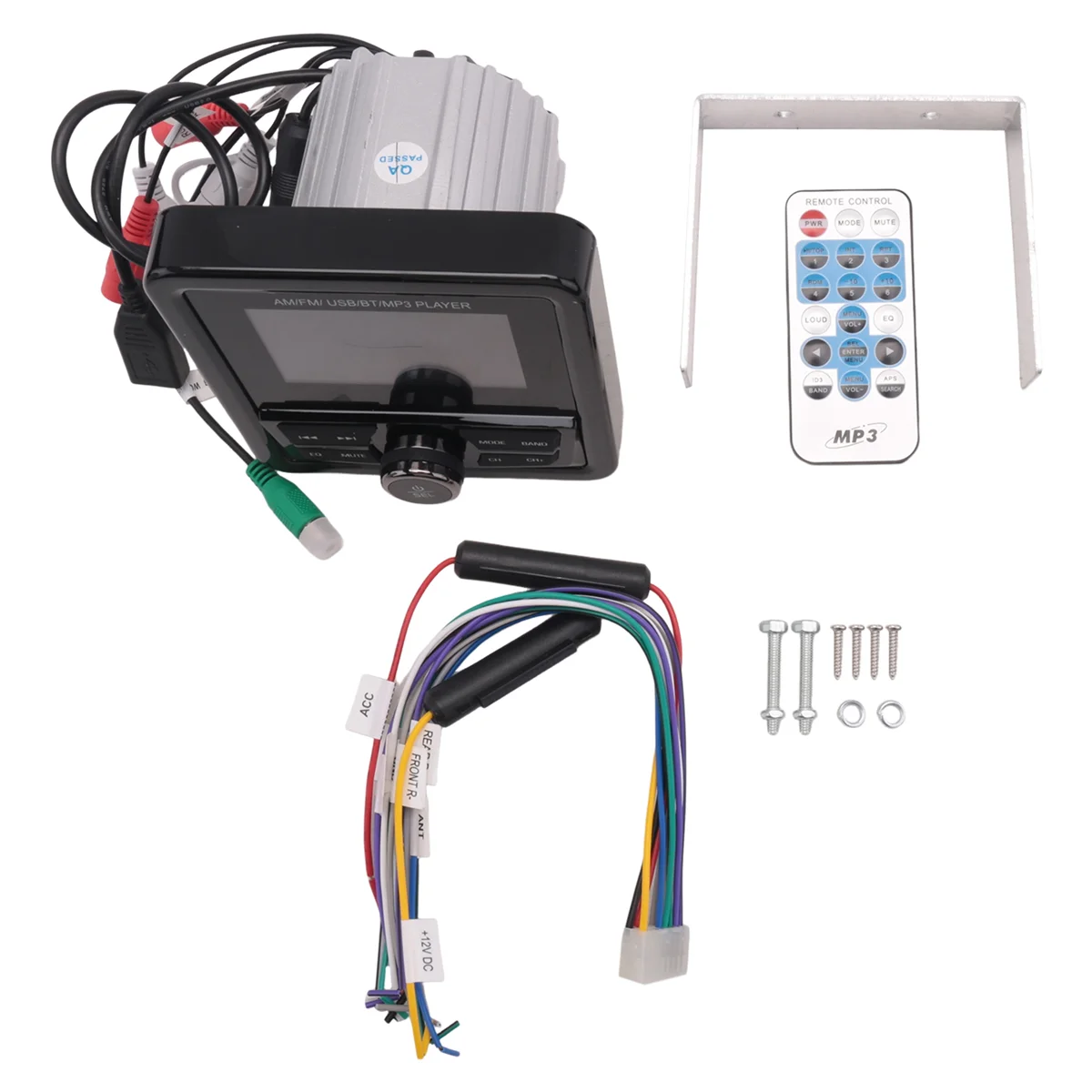 

X62A_Marine Radio AM MP3 Media Player USB AUX Receiver for UTV ATV SPA RZR