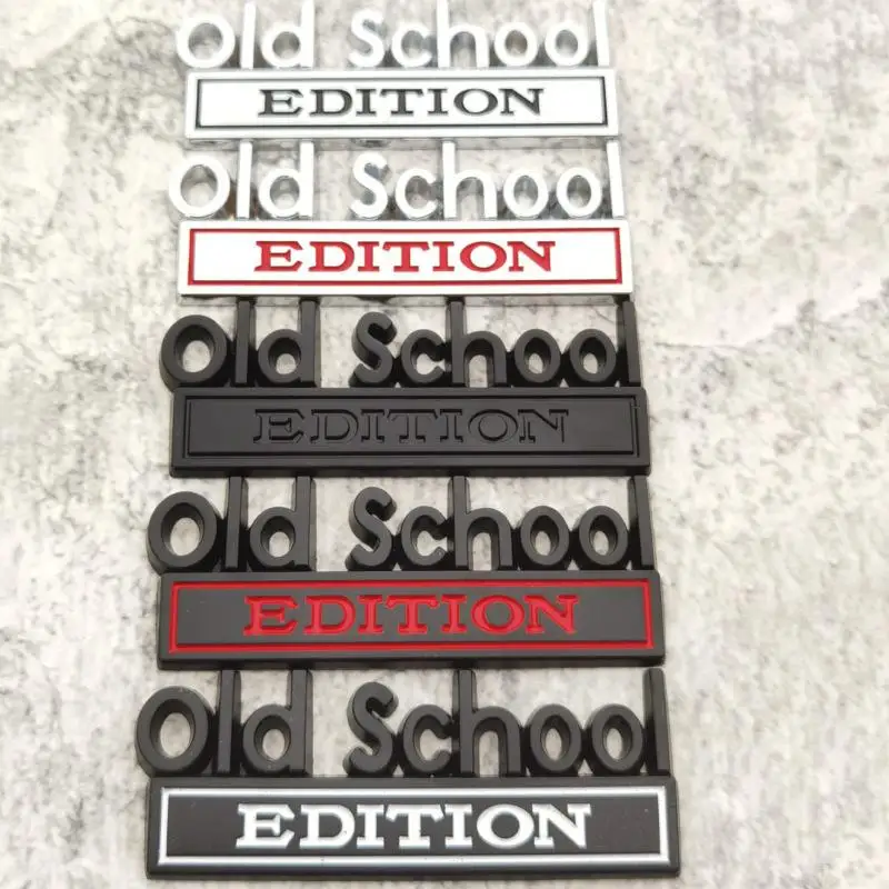 

Old School Zinc Alloy Car Emblem, 3D Metal Car Sticker EDITION Letter Badge Auto Body Rear Trunk Decorative Sticker