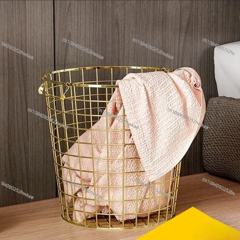 Laundry Basket Round Bathroom Organizer With Handle Multipurpose Storage For Toys/Towels/Dirty Clothes