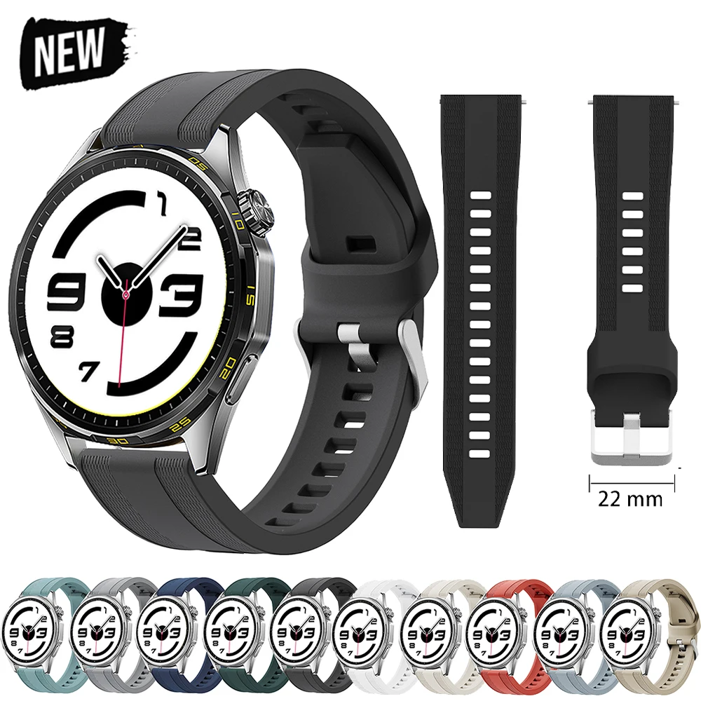 22mm Strap for Huawei Watch GT7Pro GT6Pro 46mm Sport Silicone Band Bracelet for Redmi Watch 5 3 Active/Lite Wristband Correa