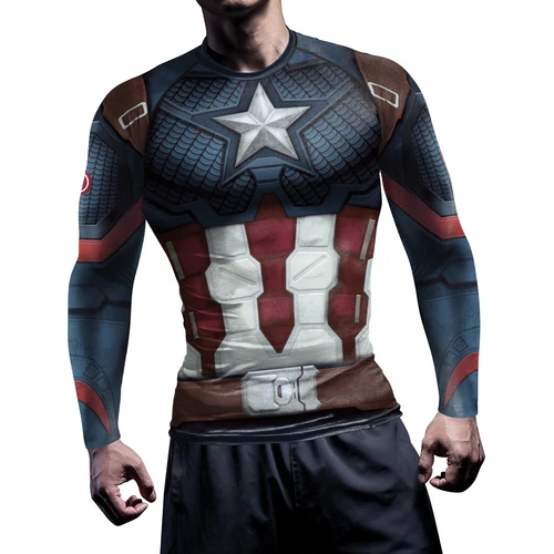 Imagen 2 del producto Camisas de compresión para hombre, camiseta de manga larga de Cosplay de araña de cómics, Top de superhéroe, ropa deportiva elástica para Fitness, ropa de Halloween