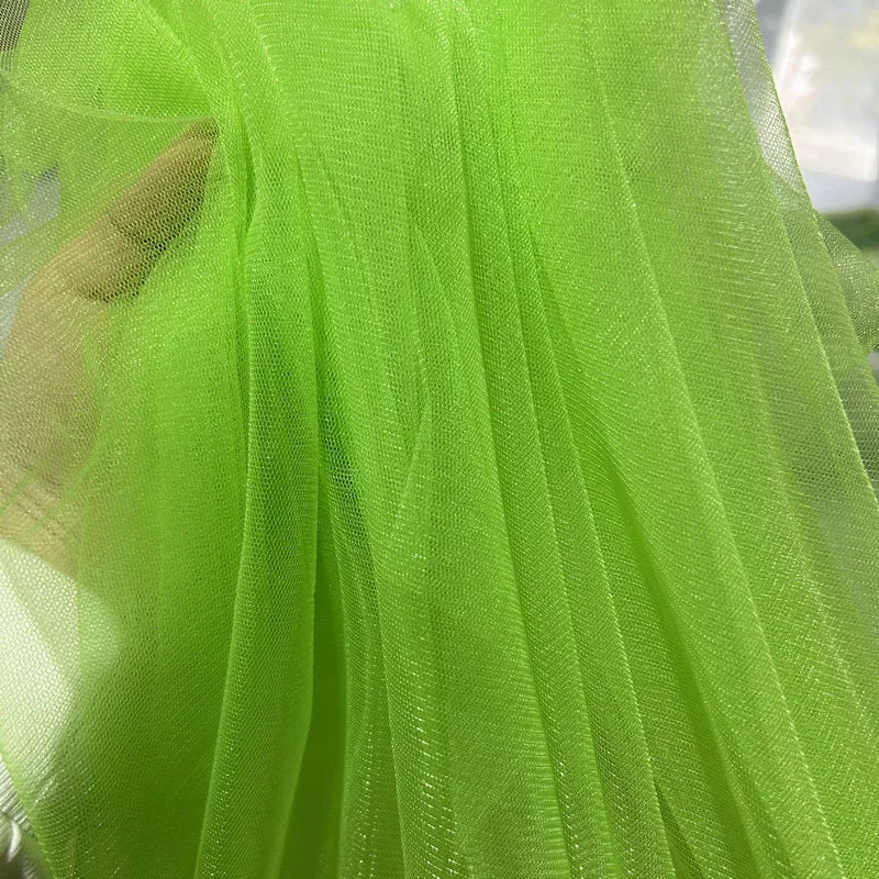 1x1.6m Green Grey Color Mesh Fabric DIY Sewing Material Organza Sheer Fabric For Birthday Party Wedding Chair Decoration