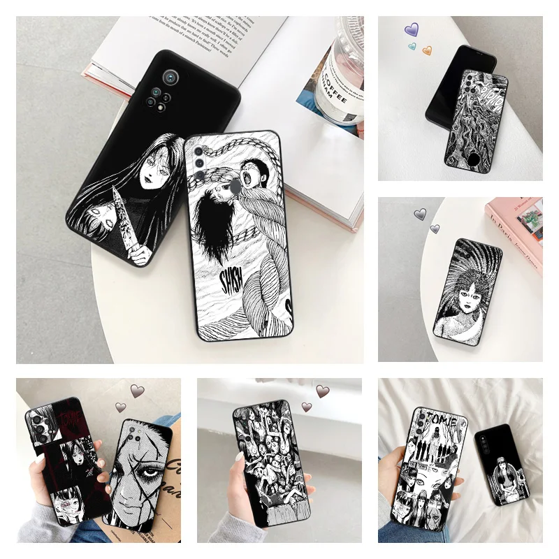 Phone Case for Samsung A40 A51 A52 A53 A54 A71 A72 A73 A74 A41 A42 A32 A33 A34 Anime Tomie Tees Comic Junji ito Silicone Cover