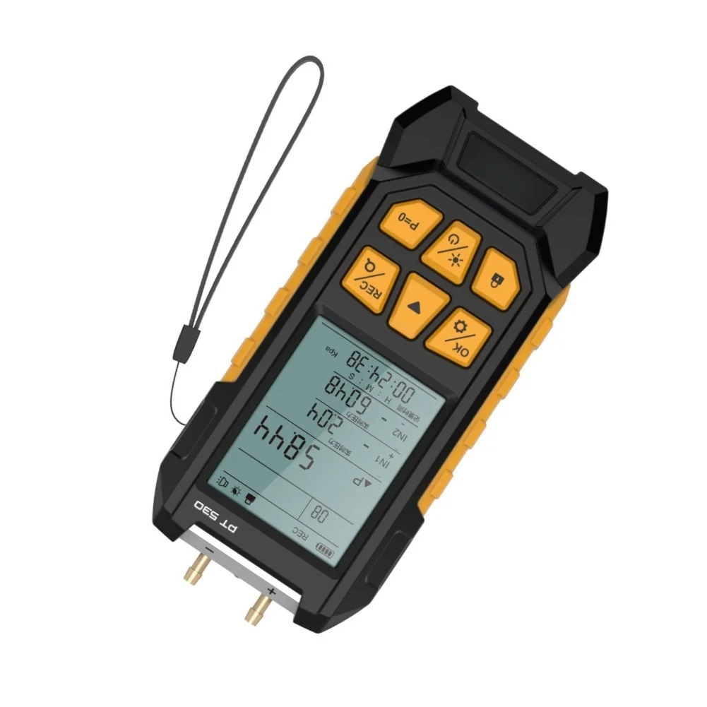 For Low-Light Environments Digital Pressure Gauge Industrial Manometer Wide Measurement Range Backlit LCD Display