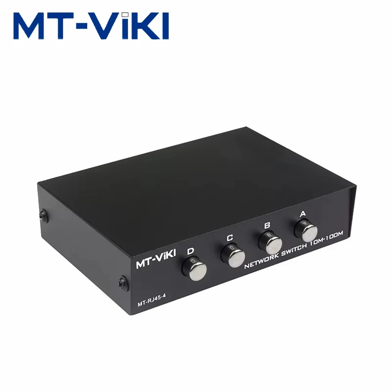 MT-VIKI 4 Poort RJ45 Netwerk Switch Apparaat Bidirectionele Interne Netwerk En Externe Netwerk 4 In 1 Out MT-RJ45-4