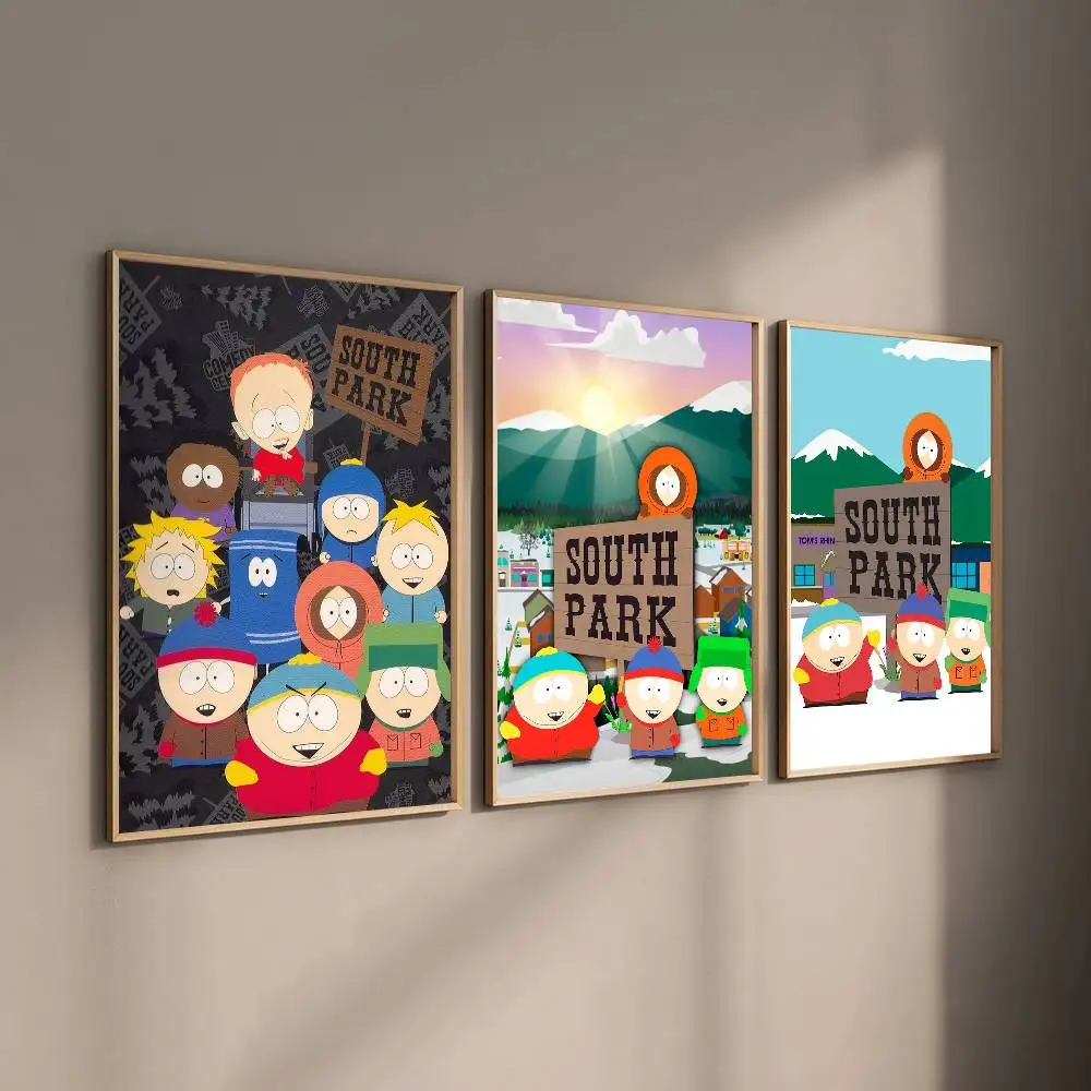 ملصق S-South Cartoon Park لغرفة المعيشة المنزلية جدار الفن ديكور غرفة المرآب