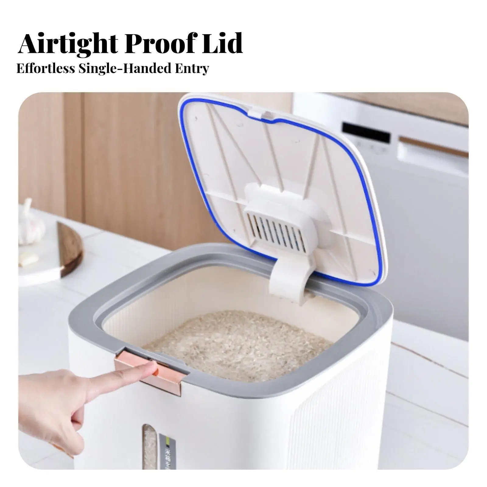 Rice Storage Container Large Capacity Moisture-Resistant Flour Bin Closure Ed