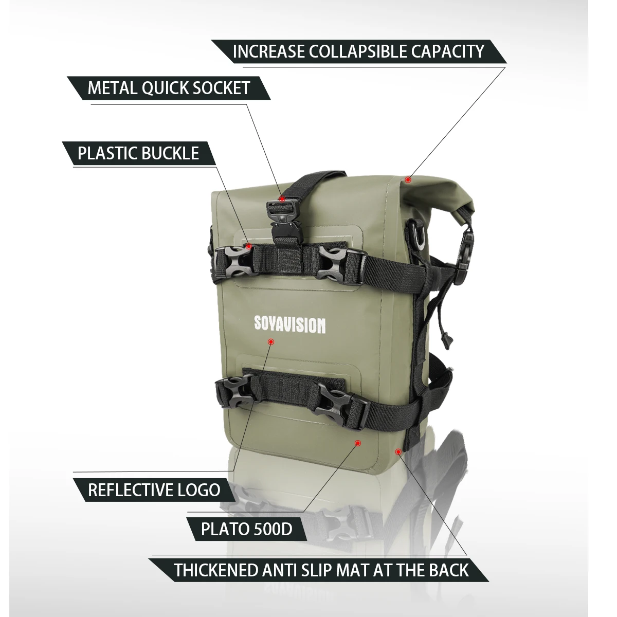 Motorcycle Bumpers Bag Waterproof Motorcycle Side Frame Bag Motorcycle Crash Bar Bag Mounting Base