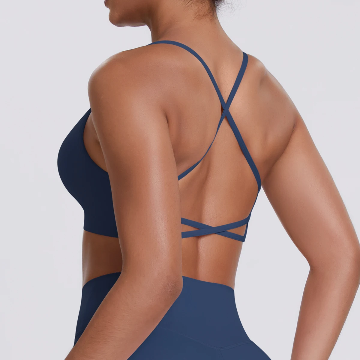 Sport-BH Nahtloses Yoga-Top Damen Fitness-Artikel Gym Active Wear Back Cross Workout Push-up Fitness Laufunterwäsche – Detail 22