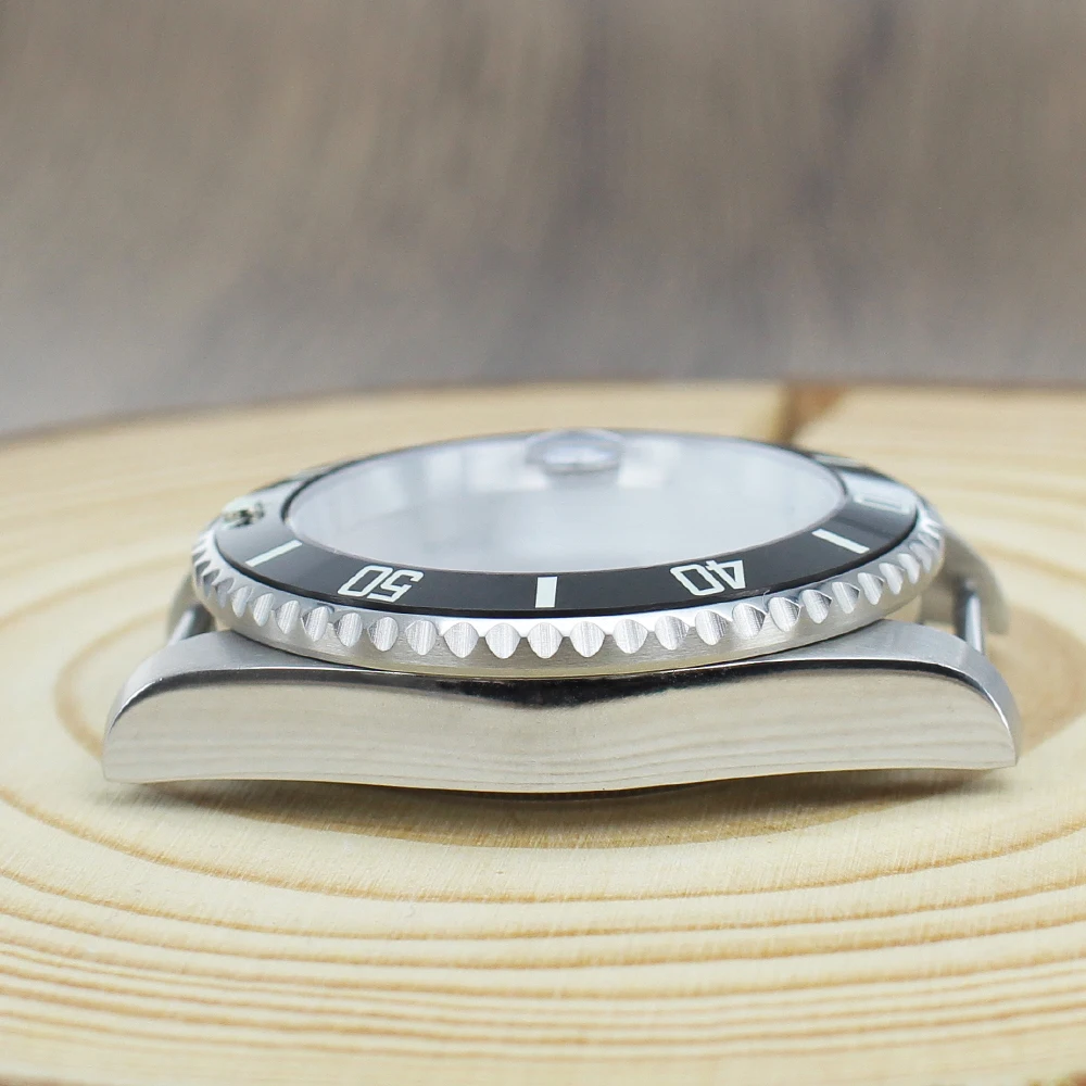 NH35 40 مللي متر ساعة حافظة الفرعية أسود أزرق السيراميك إدراج ل NH34 NH35 NH36 NH38 8205 ETA 2824 PT5000 ساعة يد تعمل بالحركة الفولاذ المقاوم للصدأ