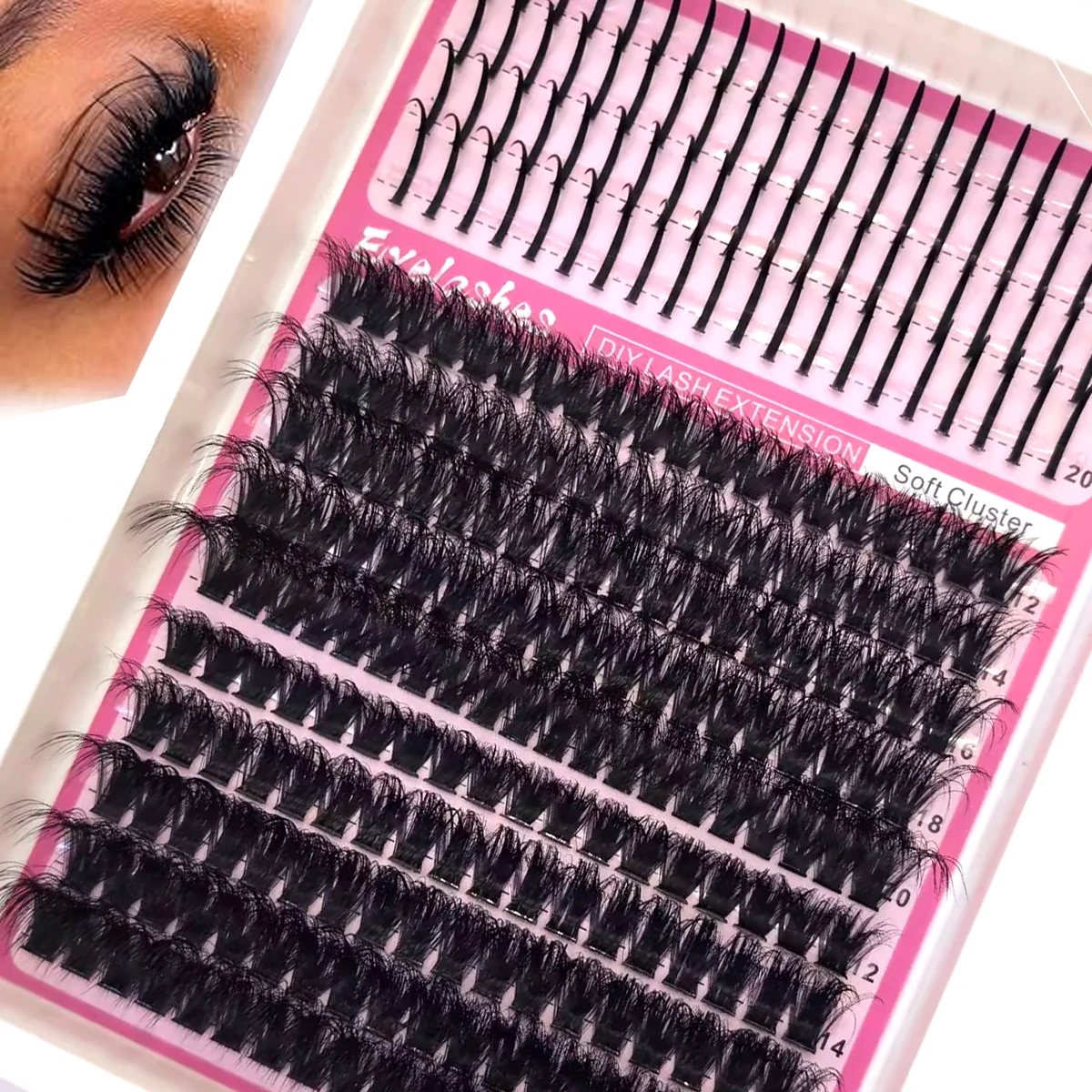Eyelash Extension Home Service - HBZGTLAD Spikes 60D-300D Wielokrotnego Użytku Indywidualne