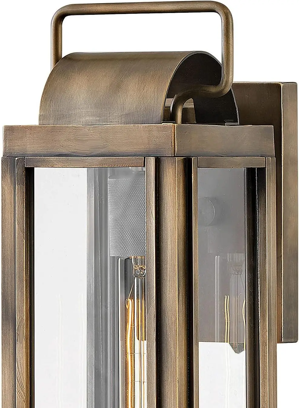Sag Harbor Collection One Light Outdoor Small Wall Lantern, Burnished Bronze Finish w/ Clear Glass