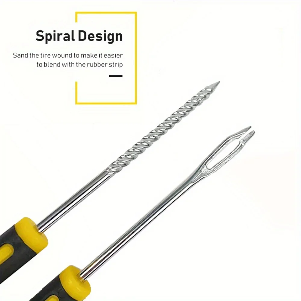 سيارة دراجة نارية الإطارات طقم تصليح ثقب التوصيل أدوات الإطارات ثقب الطوارئ لشرائط الإطارات اثارة الغراء مجموعة أدوات إصلاح #4