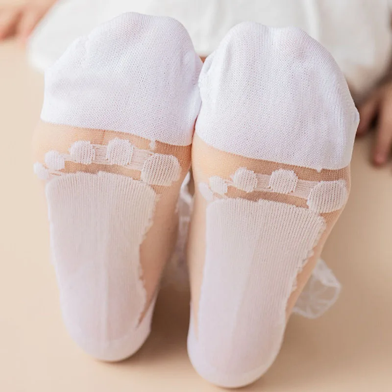 Baby Girls Ruffle Socks Soft Mesh Frilly Socks Princess Dress Socks Toddler Summer Socks