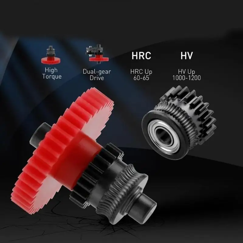 

652F Extruder Nanometer Coated Gear Hardened Steel Double Gear Extruder Upgraded Direct Drive Extruder for 3D Printer