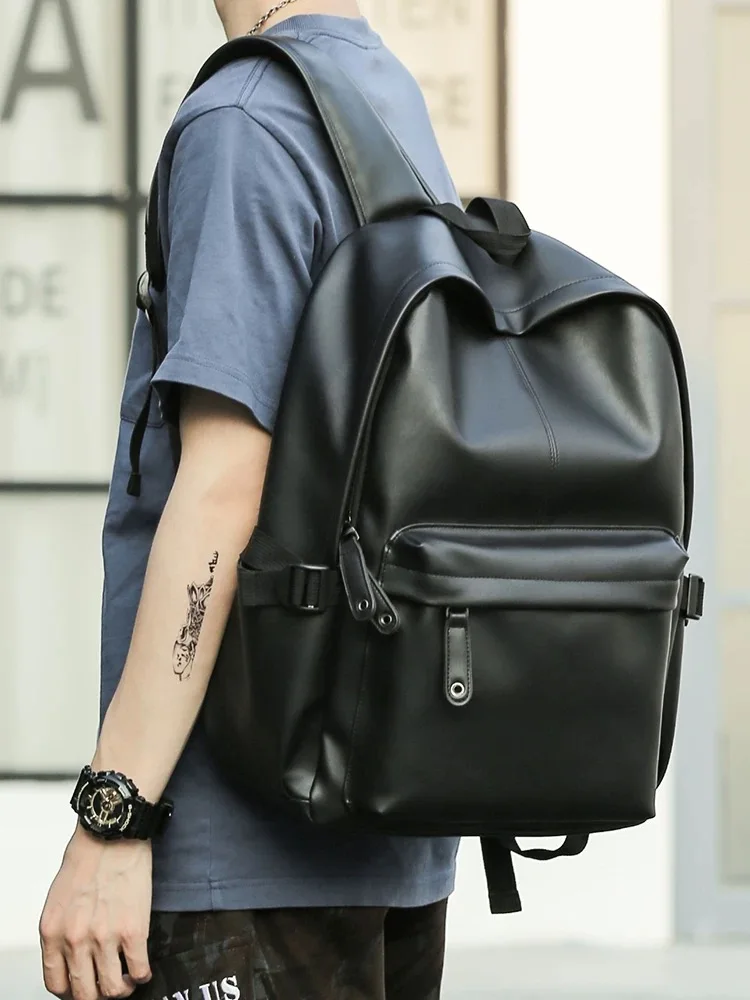 

Leather Bapa Large Capaci Travel Bag Casual Men's Women's Double oulder Bag School Bag Cuter Bag for Youngsters