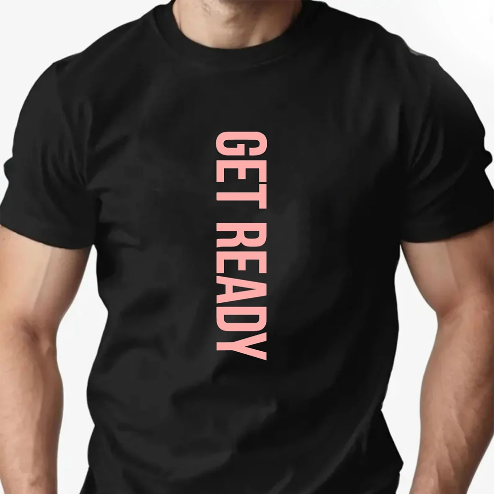 

Summer Men T-Shirt GETFEADY Pattern Print 100% Cotton Breathable Oversized Round Neck Casual Fashion Graphic Tee High Quality