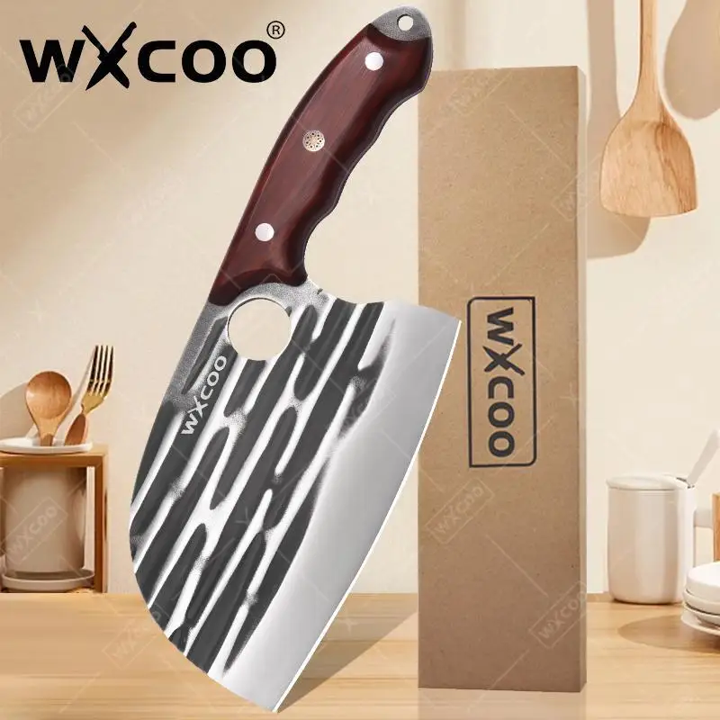 

WXCOO Japanese Kitchen Knives Professional Chef's Knife Stainless Steel Boning Knife Forged Hammered Cutting Chopper Slicing