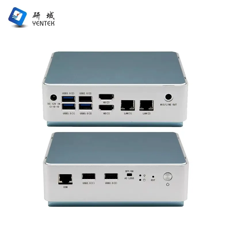 Fanless Mini PC N6211 2 DDR4 M.2 NVME 2 high definition 4K display 2 LAN Windows10 11 Linux WiFi 4G Home Office Mini PC