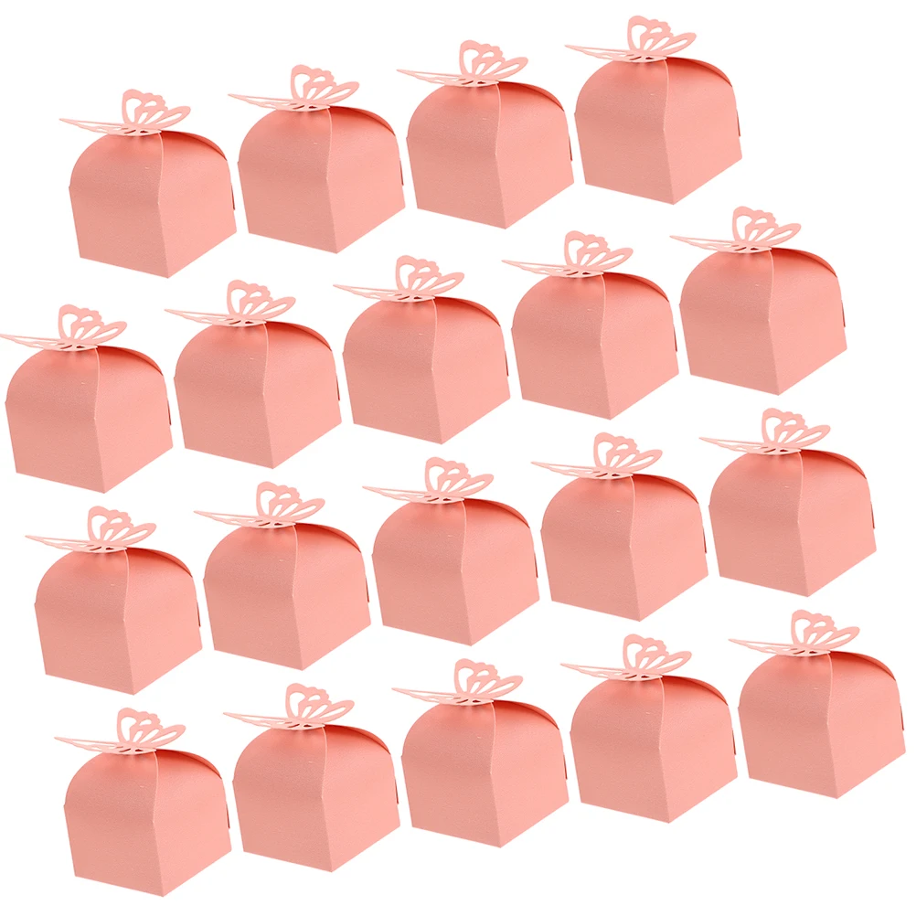 

25pcs Pink Butterfly Gift Box Boxes Paper Cases for Butterflies Candy Boxes Candy Gift Box Snacks Gifts Packaging