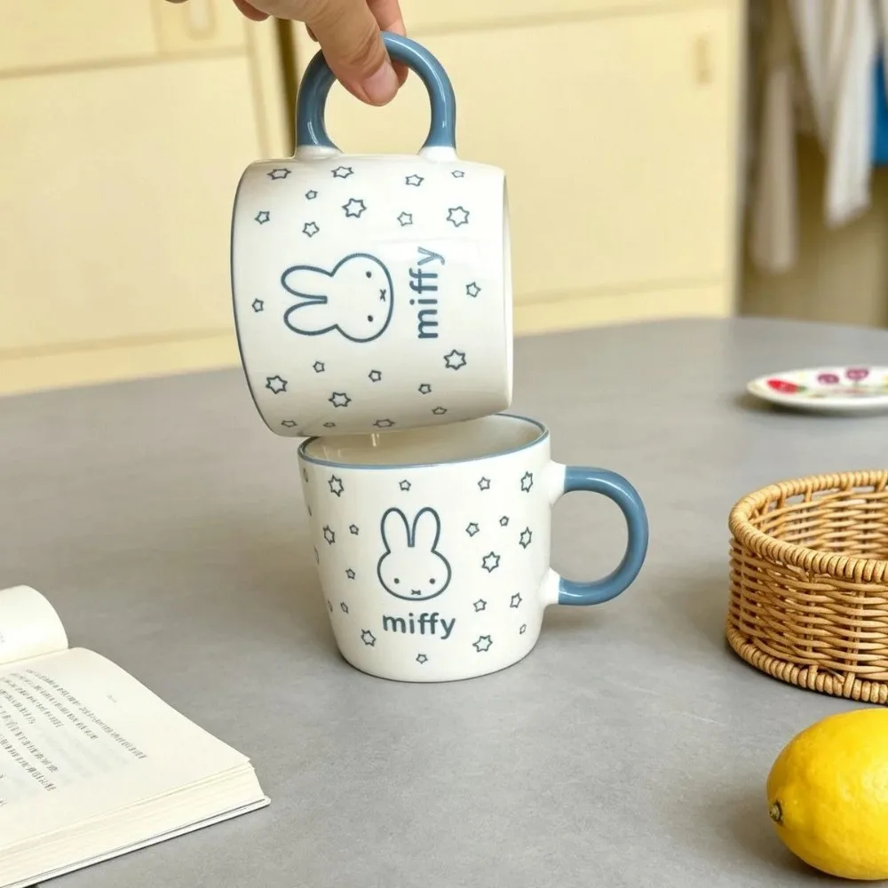 Cute Miffy Ceramic Mug Household Milk Coffee Cup Lovely Drinkware Stylish Gift for Daily Use Home Office and Festival Present - view 3