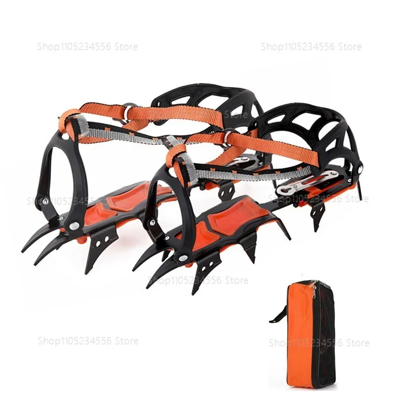 

12-точечные кошки с быстросъемными ремнями для пеших прогулок, ледолазания, рыбалки