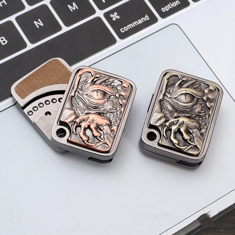 Nowe metalowe karty EDC do wyciskania, kwadratowe karty do wyciskania, sensoryczny slider antystresowy, metalowy fidget spinner, zabawka antystresowa do uwalniania emocji.