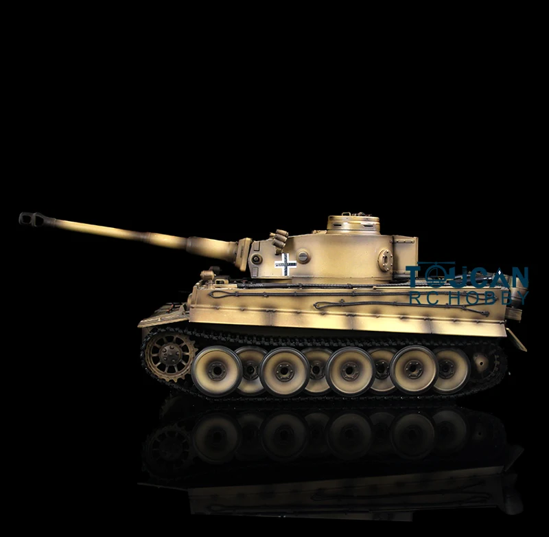 HENG LONG RC Tank 7.0 Metalen Duitse Tiger I 1/16 3818 Vat Terugslag Afstandsbediening Auto RC Speelgoed voor Jongens Model TH17266