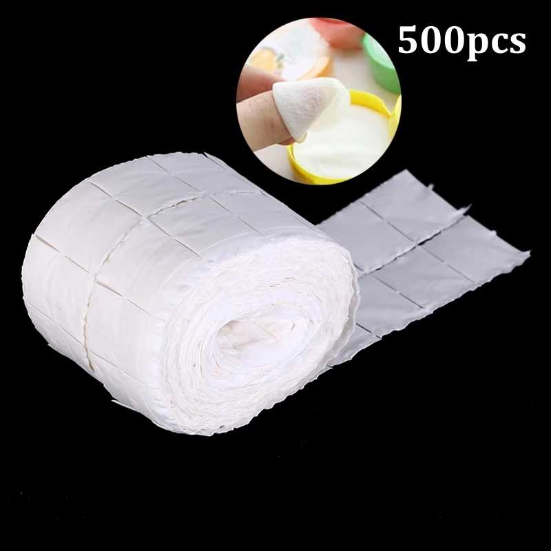 

500pcs Nail Polish Remover Pads Cotton Wipes Tool Nail Gel Napkins Roll Cleaning Wipes Lint-Free Paper Manicure Cleaner Supplies